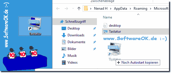Autostart der Bildschirmtastatur bei Windows 10 login!