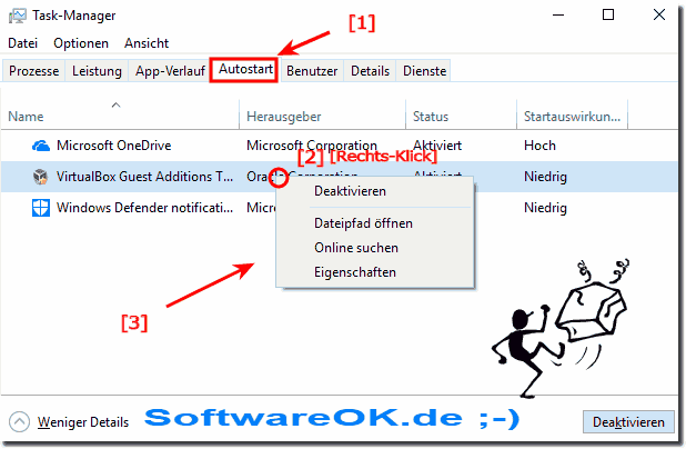 Autostart von Programmen im Windows-10 Task-Manager!