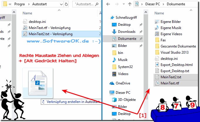 Bei Autostart Windows 10 Dokumente öffnen!