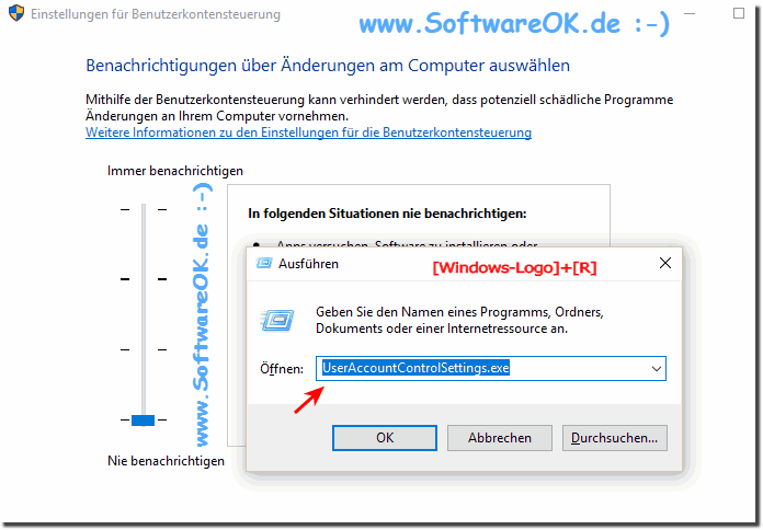 Benutzer Kontensteuerung unter Windows-10!