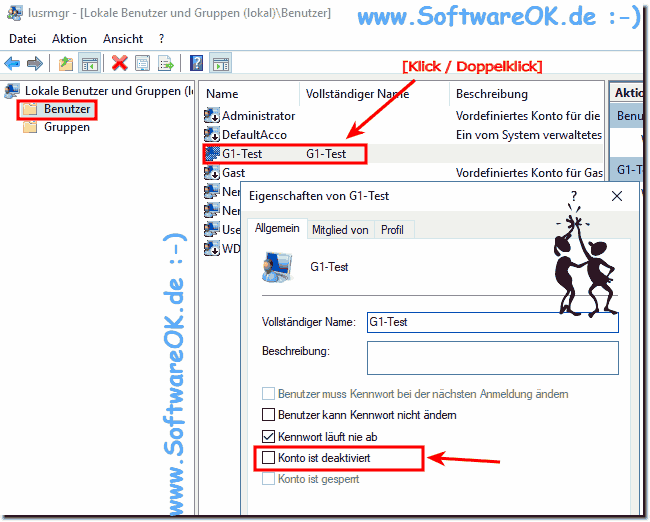 Benutzerkonten in Windows-10 Deaktivieren!