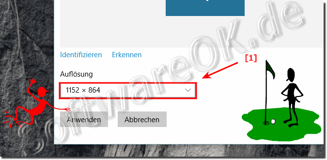 Bildschirmauflsung in Windows 10!