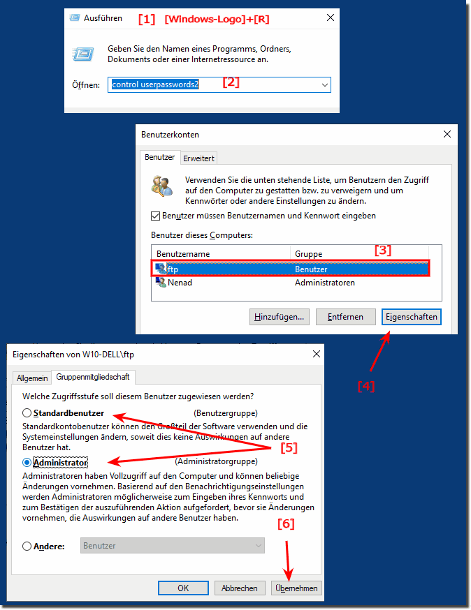 Das schnelle ndern vom Administrator in Windows 10!