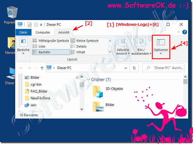 Dateinamenerweiterung im Windows-10 Explorer!