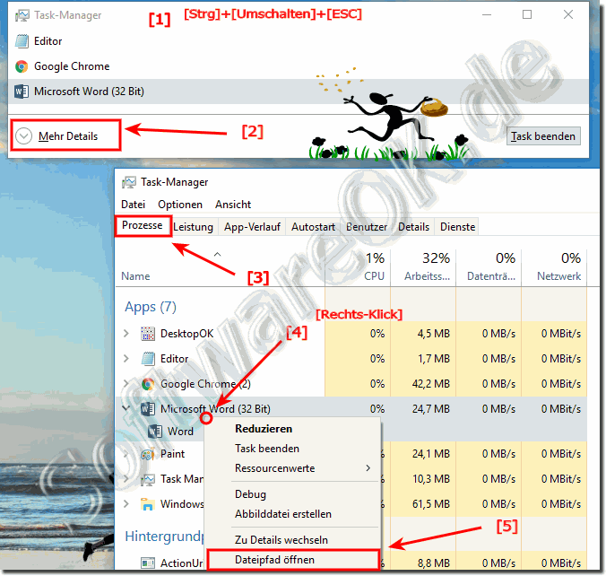 Dateiordner  in Windows-10!