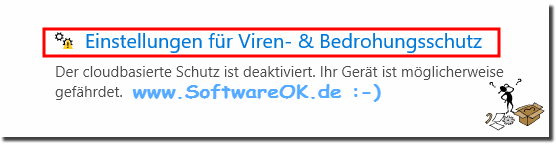 Einstellungen Defender ffnen!