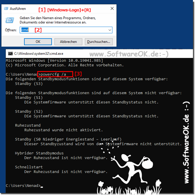 Energiesparzustnde unter Windows 10 an meinem PC!