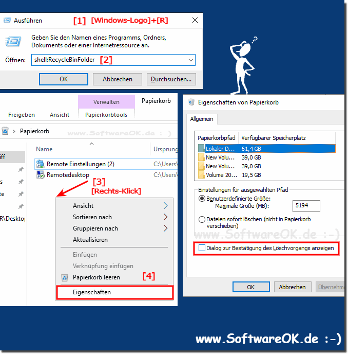 In Windows 10 das Dialog zur Besttigung des Lschvorgangs anzeigen!
