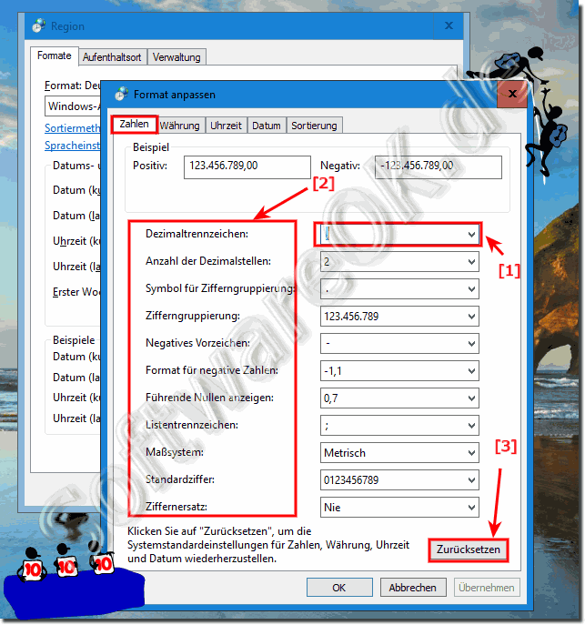 In Windows 10 die Zahlenformate ndern!