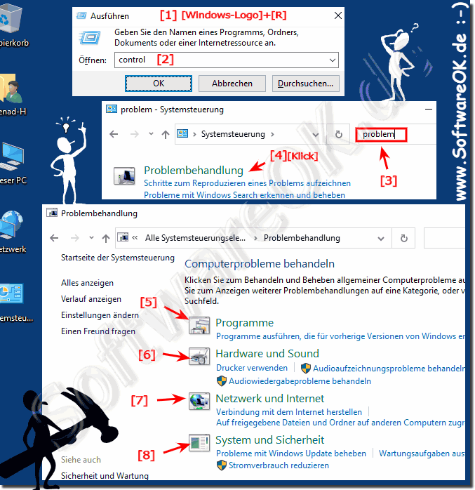 Klassisch Problembehandlung in Windows-10 bei Computerproblemen!