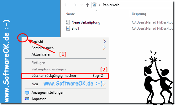 Lschen rckgngig machen unter Windows-10!