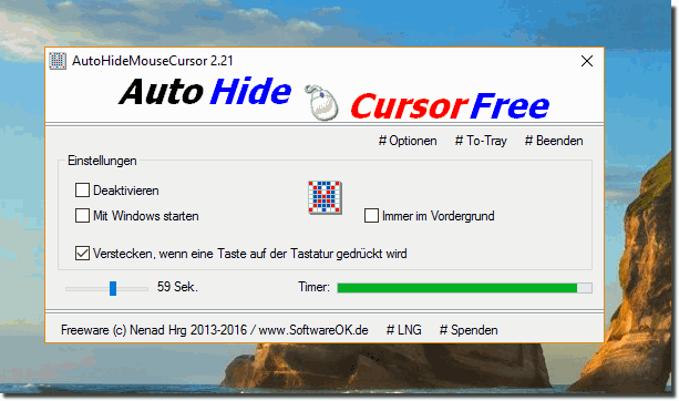 Maus cursor in Windows-10 versteckt oder ausblenden!