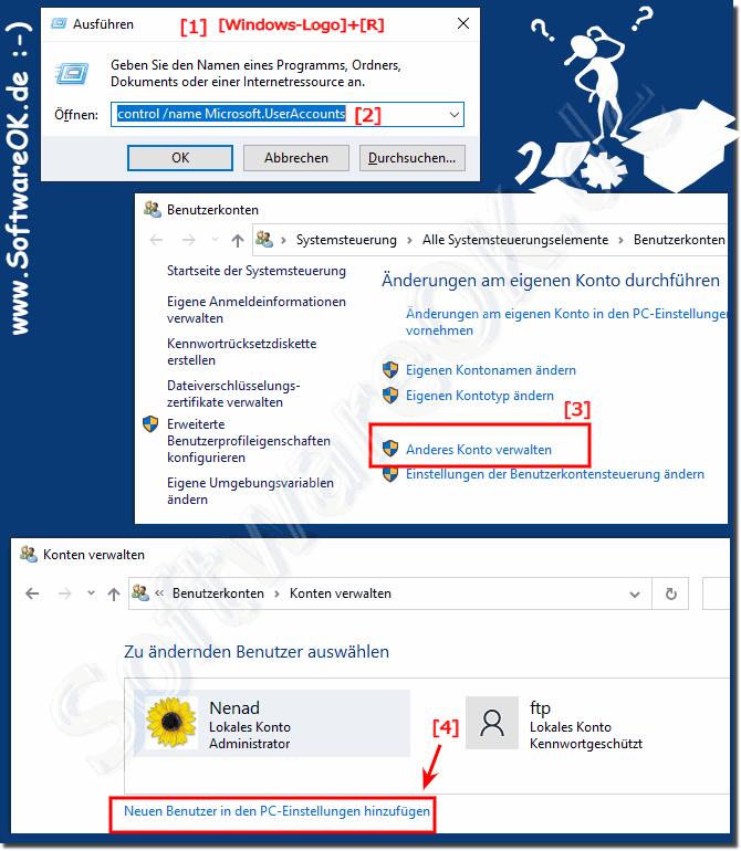 Neues Benutzerkonto in Windows 10 erstellen!
