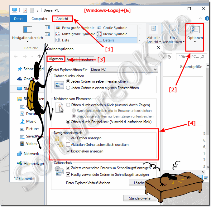 Ordner im Verzeichnisbaum vom Windows-10 Explorer!