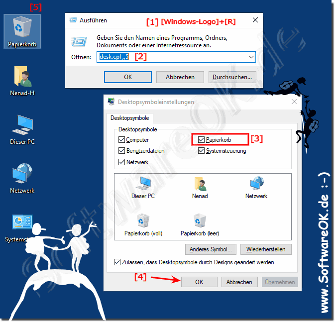 Papierkorb Desktop Wiederherstellen Windows Vista