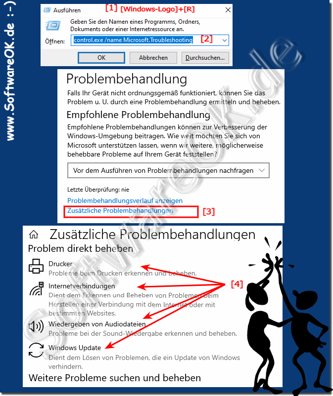 Problembehandlung in Windows-10 bei Computerproblemen!