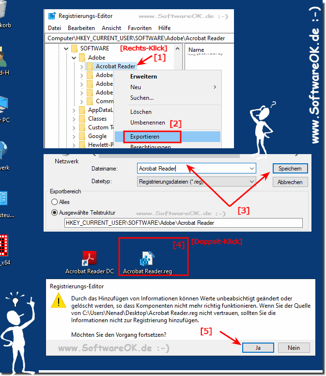 Registry Eintrge Backup und Wiederherstellen!