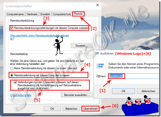 Remote-Desktop-Verbindung Windows-10 aktivieren!