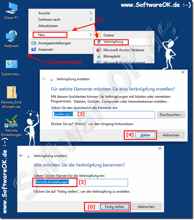 Remote-Desktop Einstellungen Verknpfung!