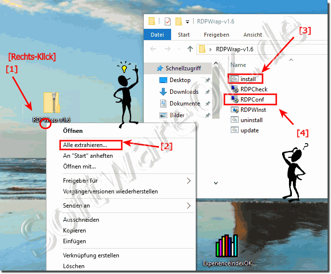 Remote Desktop bei Windows-10 Home Installieren!