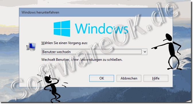 Schnelles Benutzerwechseln ohne Abmeldung in Windows-10!