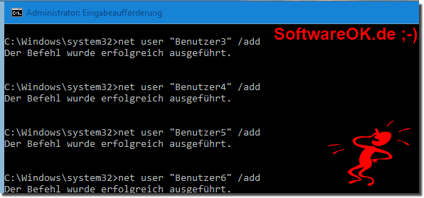 Schnelles Erstellen von Konten unter Windows-10!