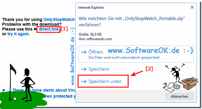 Speichern Unter vor dem Download und Ordner Auswahl!