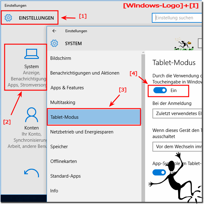 Start-Bildschirm in Windows-10 Tablet-Modus!