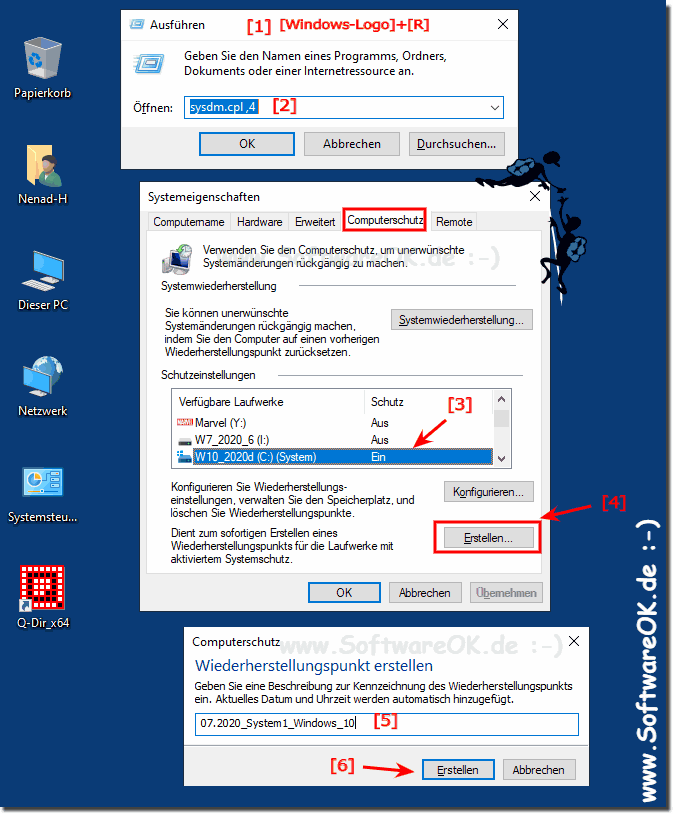 Systemwiederherstellung Punkt unter Windows-10 erstellen!