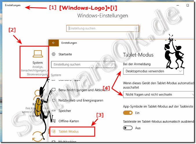 Tablet-Modus in Windows 10 ein und aus!