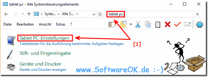 Tablet PC Einstellungen in Windows-10!