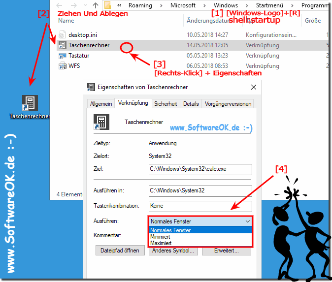 Taschenrechner mit Windows 10 Automatisch-Starten!