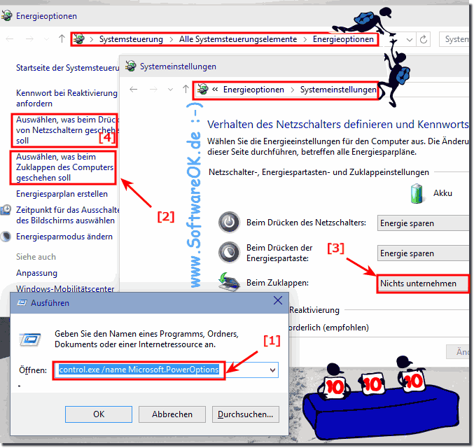 Verhindern das der Laptop in den Ruhezustand geht beim Schlieen!