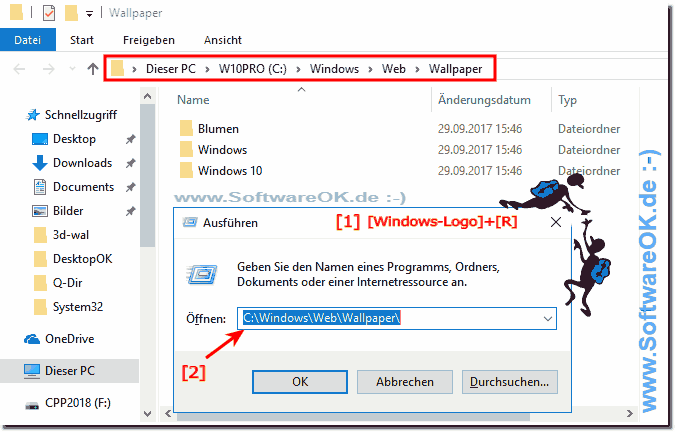 Verzeichnis mit Hintergrundbildern von Windows-10!