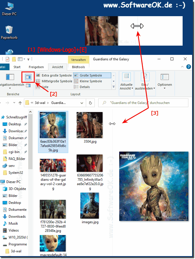 Vorschau-Fenster im Windows-10 Explorer aktivieren und anpassen!