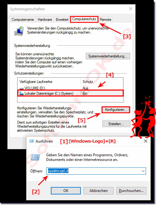 Windows-10-Computerschutz-Systemänderungen rückgängig!