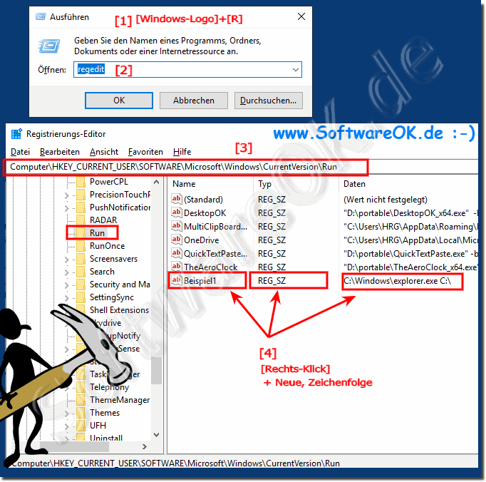 Windows-10 Autostart von Programmen!