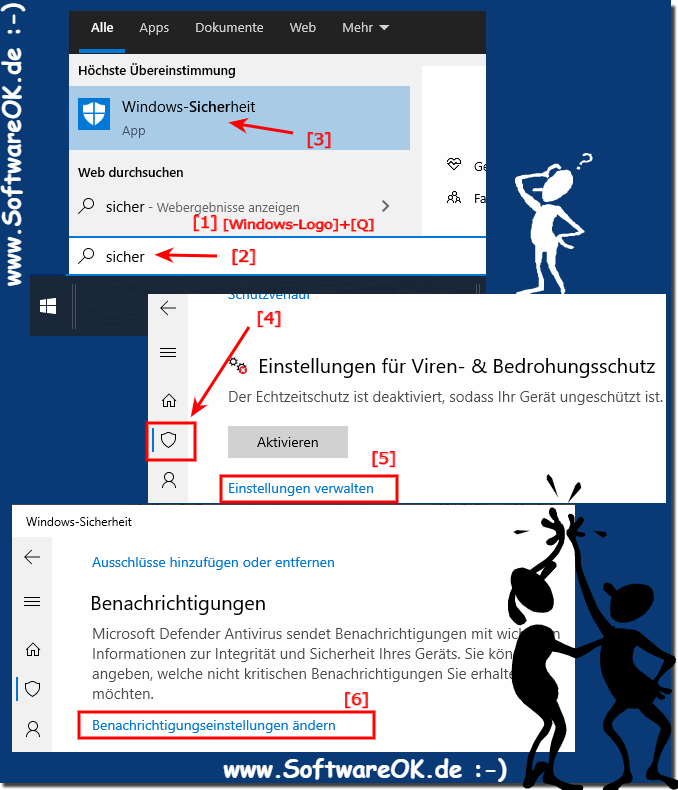 Windows-10 Benachrichtigung Virenschutz!