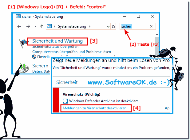 Windows-10 Benachrichtigung Virenschutz abstellen!