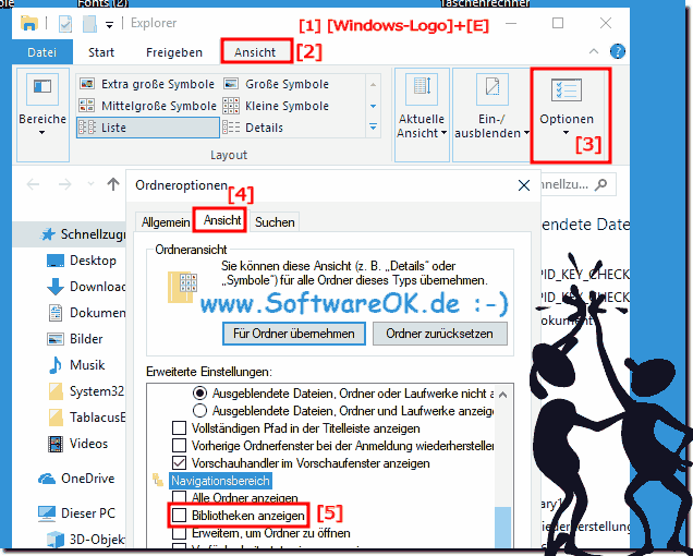 Windows-10 Bibliotheken Verzeichnis-Baum!