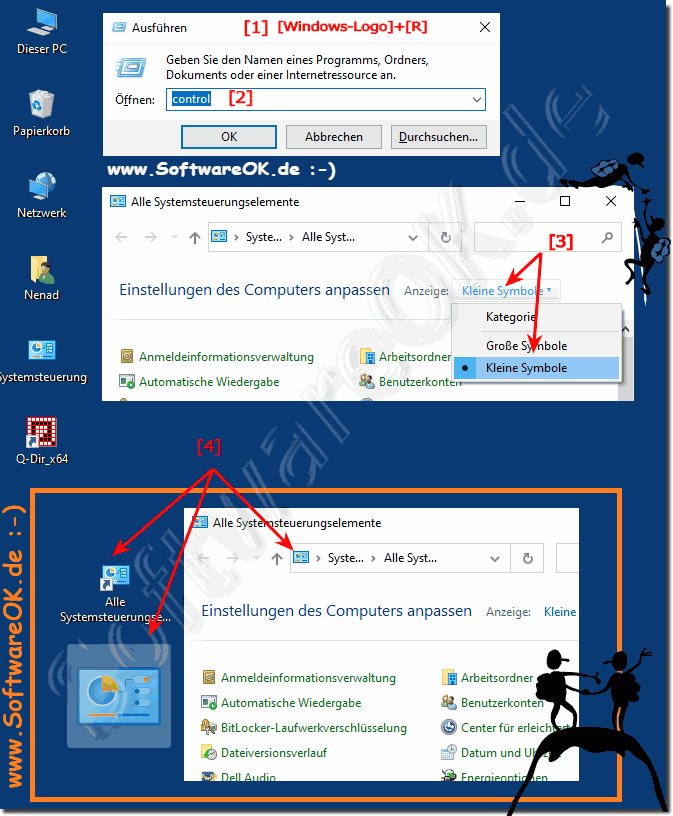 Windows-10 Klassische-Systemsteuerung am Desktop!