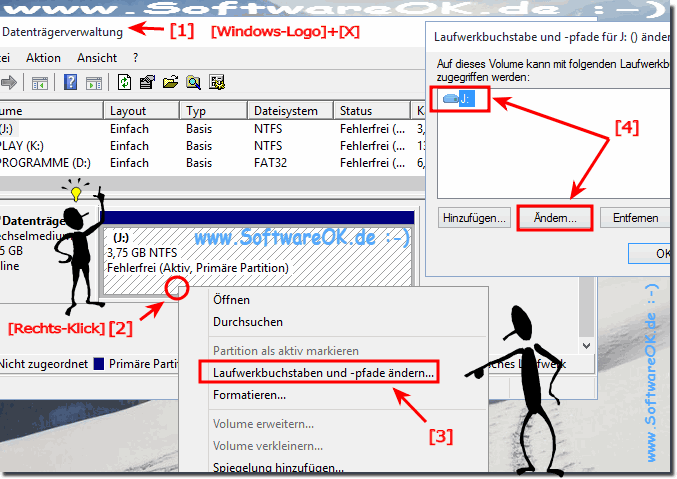 Windows-10 Laufwerksbuchstaben USB Laufwerke und Externe Festplatten!