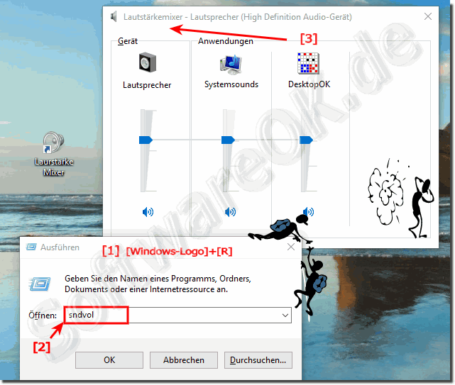 Windows-10 Lautstrkemixer Lautsprecher!
