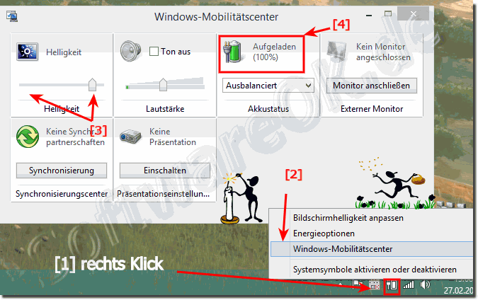 Windows-10  Mobilittscenter am Tablet-PC!