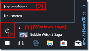 Windows-10 Start Herunterfahren!