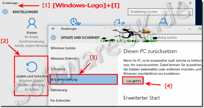 Windows-10 zurücksetzen (reset)!