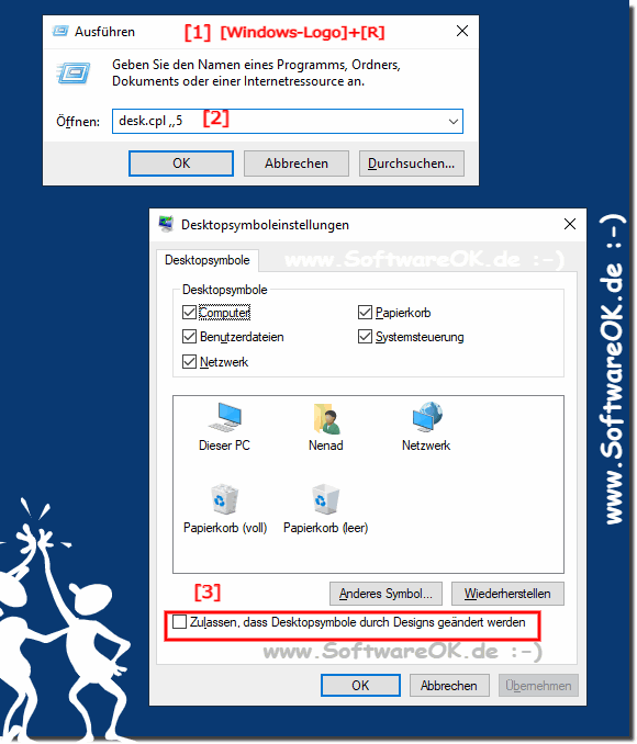 Windows 10 Desktop-Symbole nicht verschieben lassen!