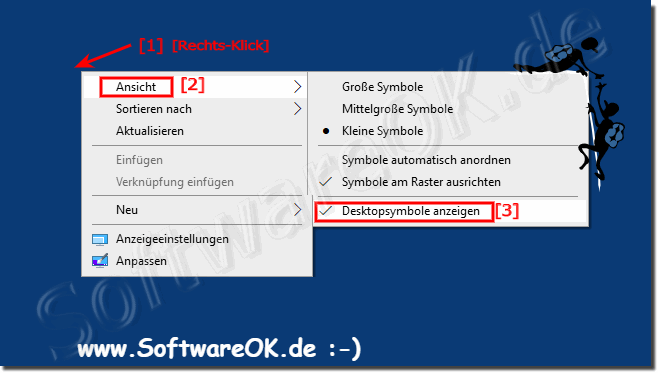 Windows 10 Desktop Symbole Automatisch-Anordnen!