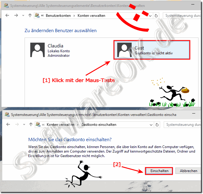 Windows 10 Gast Account einschalten!