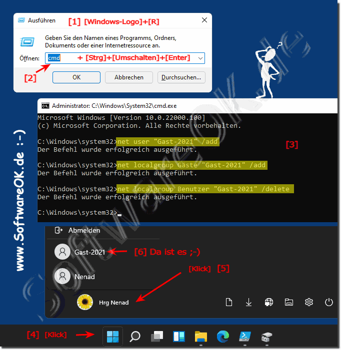 Windows 10 Home und Pro Gastkonto einrichten!